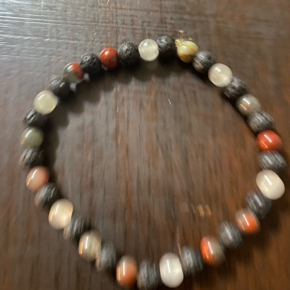 Bracelet lava beads and African blood beads handmade - Picture 6 of 6